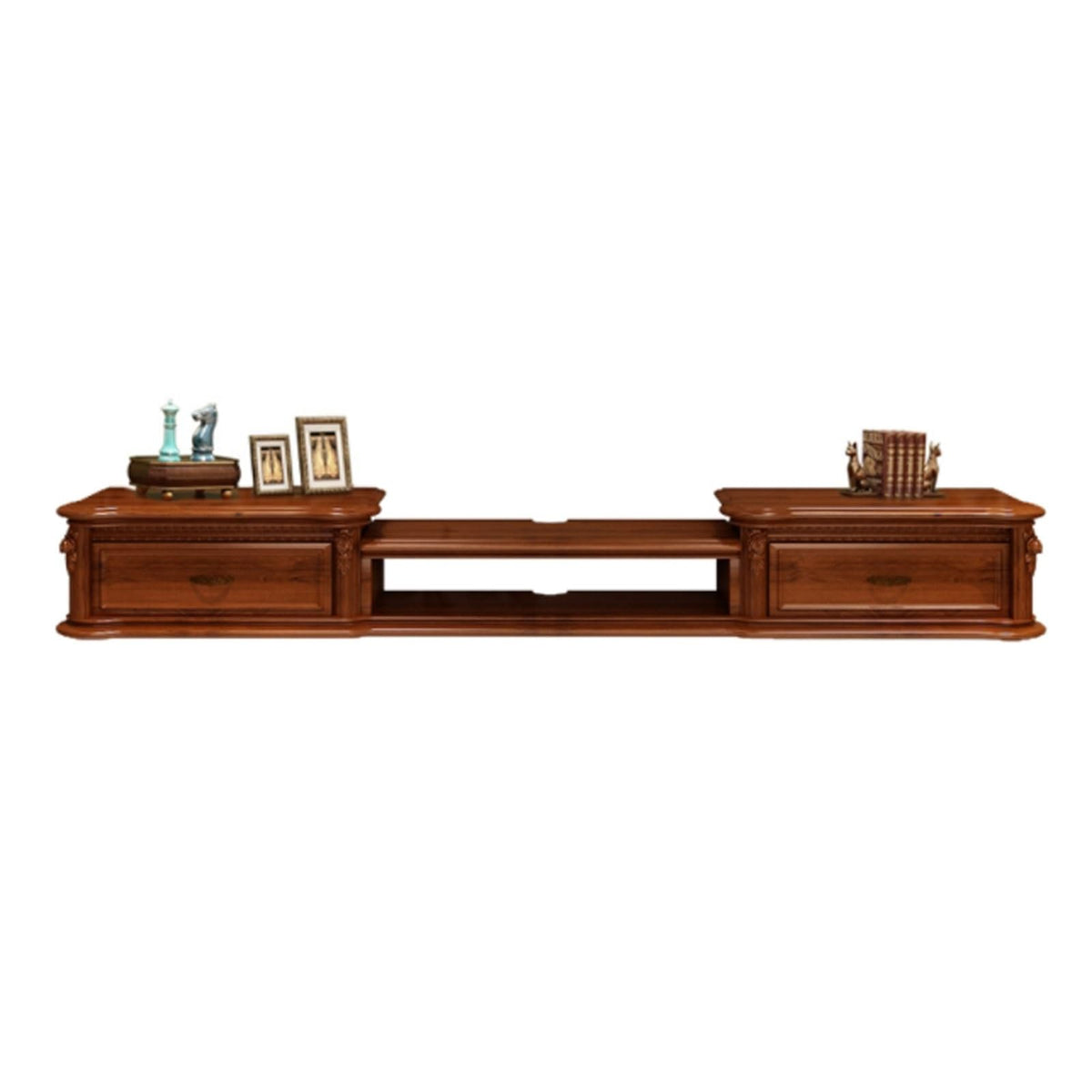 Wall Mounted TV Stand with Drawers and Open Storage Shelf G41441