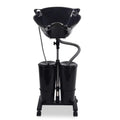 Portable Shampoo Bowl with Electric Pump and 2 Water Tanks, Height and Angle Adjustable Black L870011