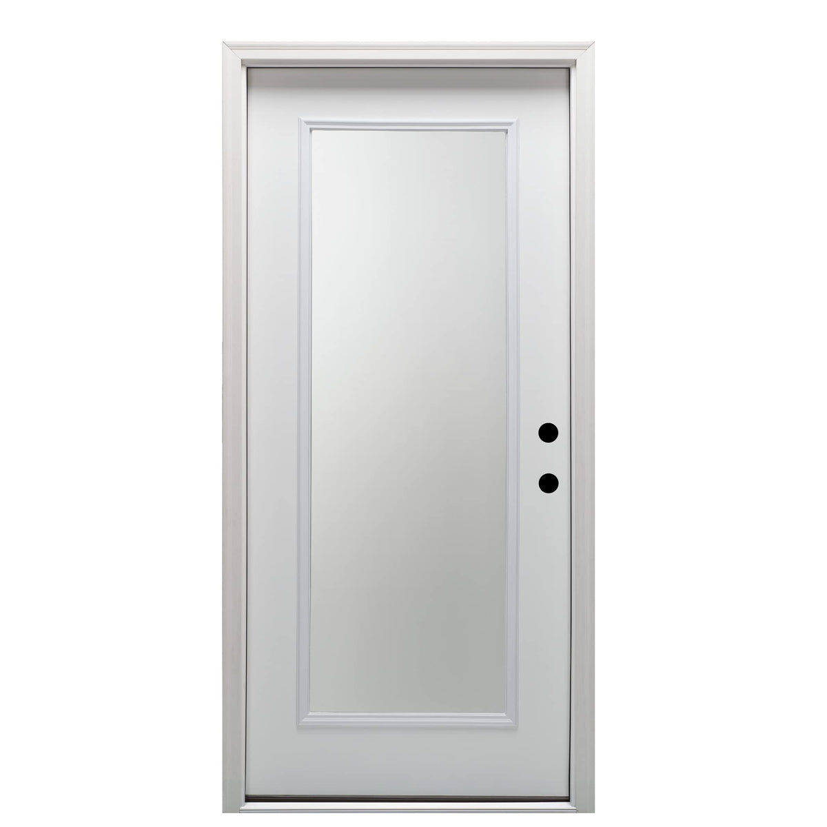 Fiberglass Smooth Primed Left Hand In-Swing Prehung Front Door Full Lite Clear Glass 32" x 80" T4863