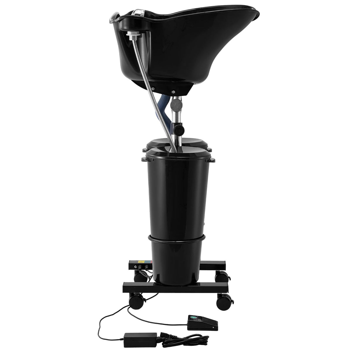 Portable Shampoo Bowl with Electric Pump, 2 Buckets, Black K6073