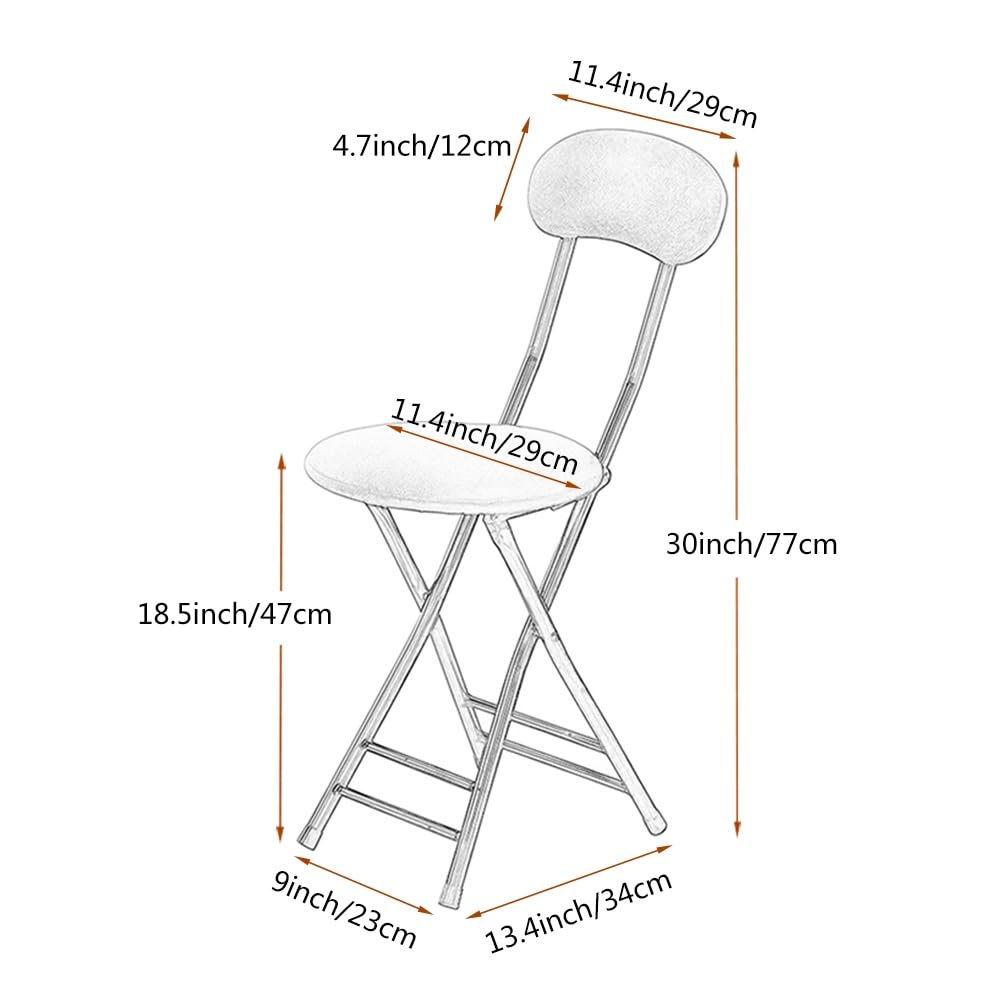 18 Inch Folding Bar Stool with Backrest V8205