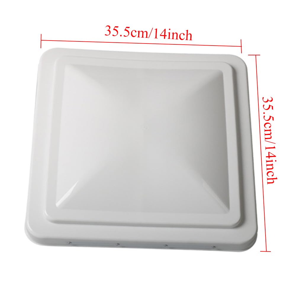 14 Inch White Impact-Resistant RV Roof Vent Lid Cover A399