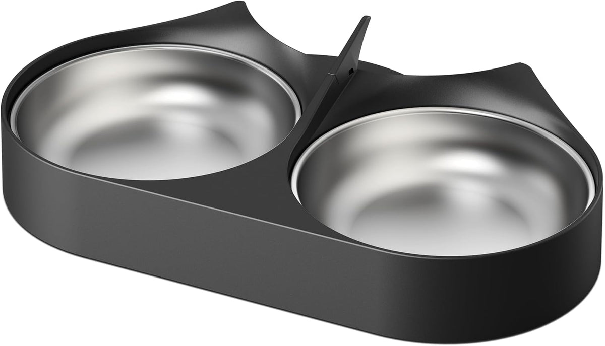 Automatic Pet Food Splitter with Stainless Steel Bowls O506
