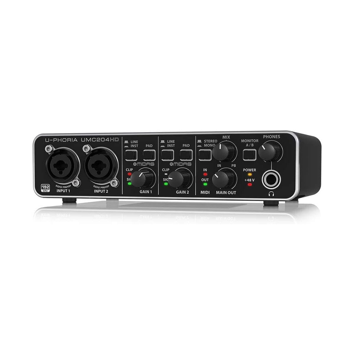 24-Bit/192 kHz USB Audio/MIDI Interface with Mic Preamplifiers F45628
