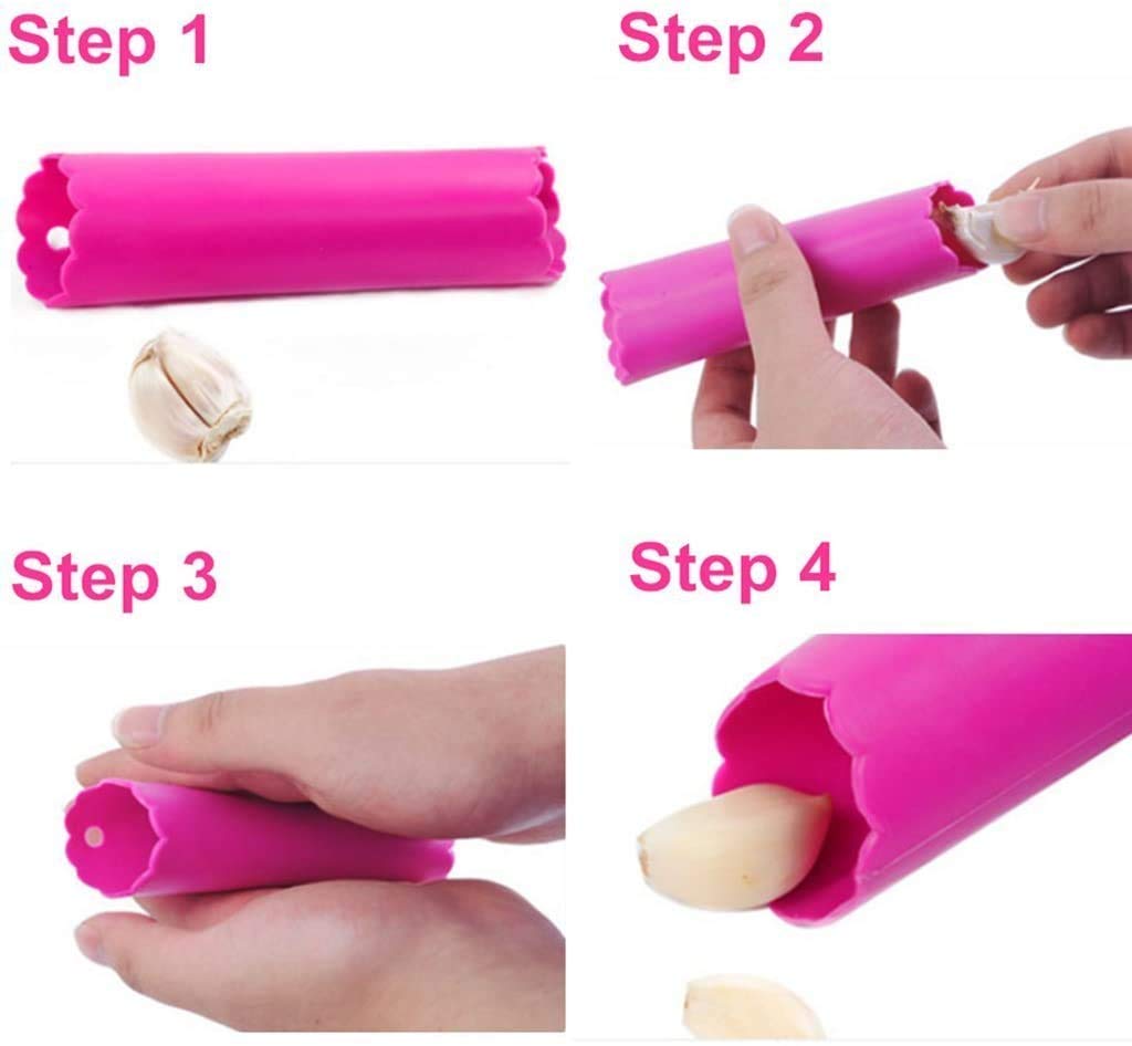 Stainless Steel Garlic Press with Silicone Peeler K5981