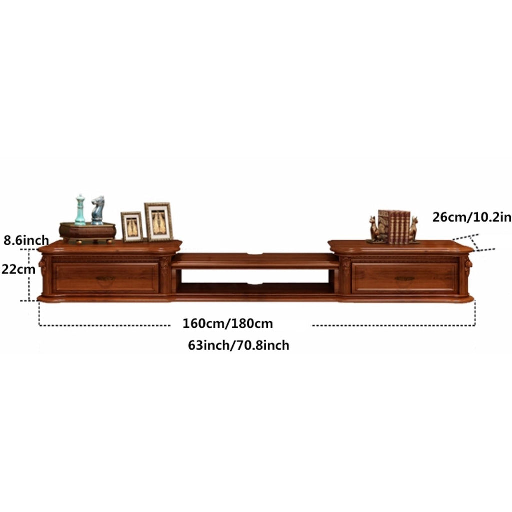 Wall Mounted TV Stand with Drawers and Open Storage Shelf G41441