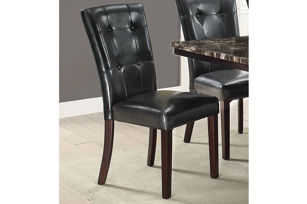 Black Faux Leather Dining Chairs Set of 2 T606966