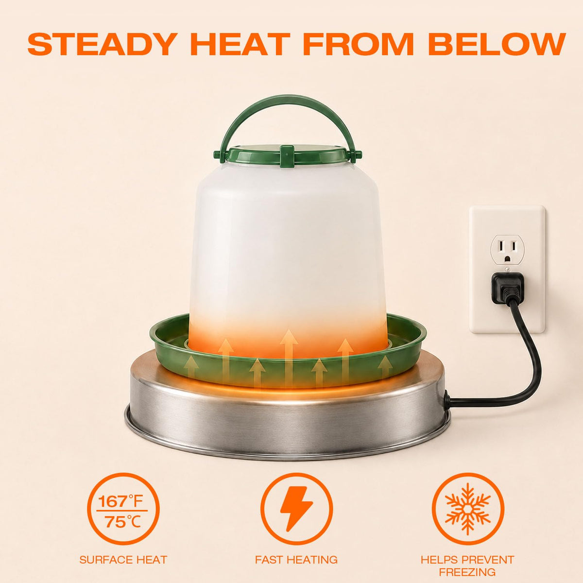 Heated Chicken Waterer 13 Inches W4462