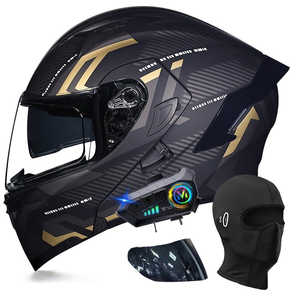 DOT Approved Flip Up Full Face Modular Motorcycle Helmet with Dual Visor P77657