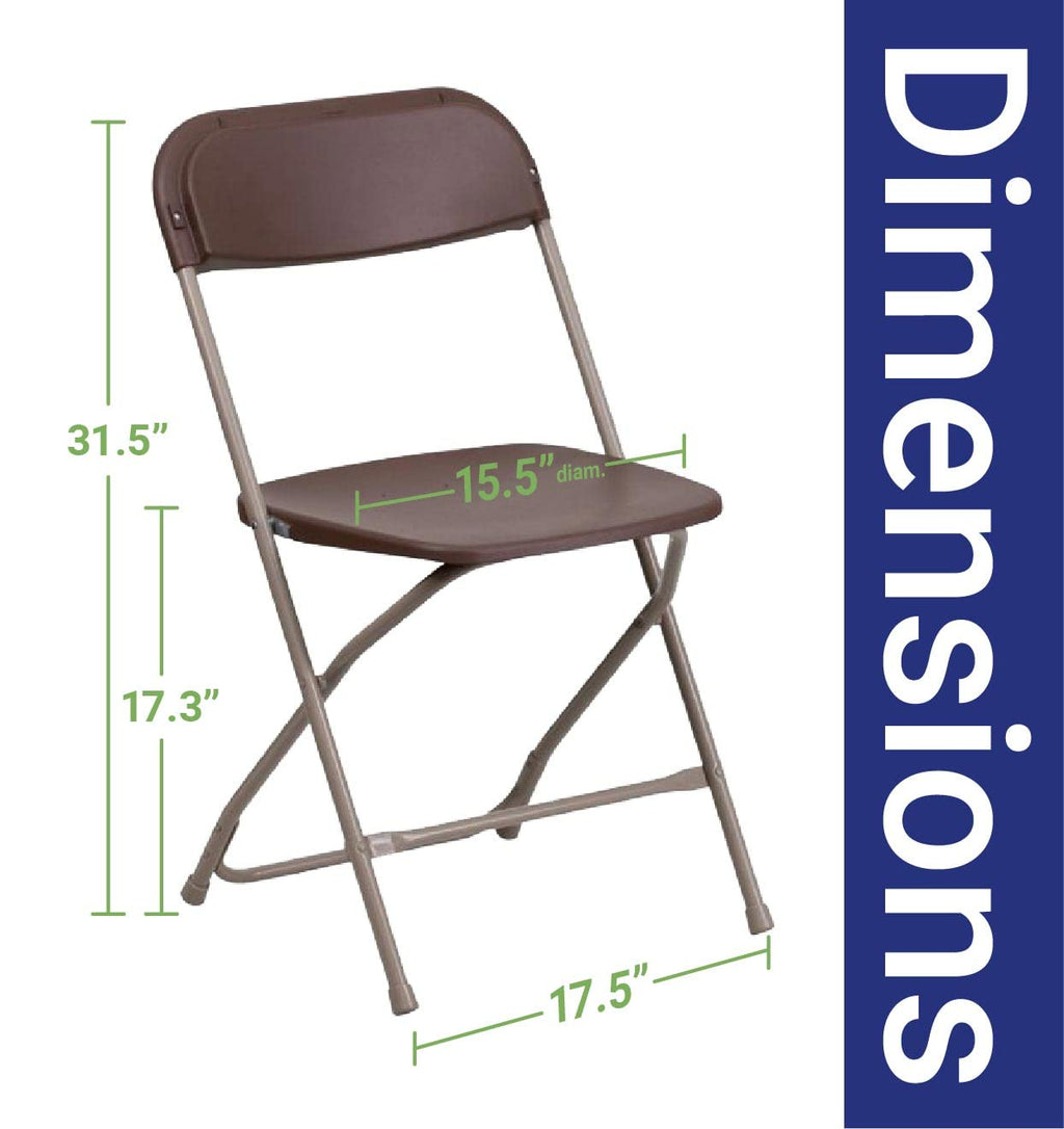 Brown 10pk Stackable Folding Chairs X34617