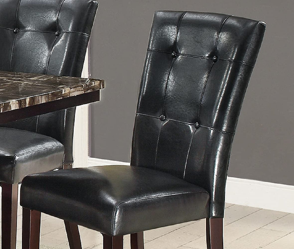 Black Faux Leather Dining Chairs Set of 2 T606966
