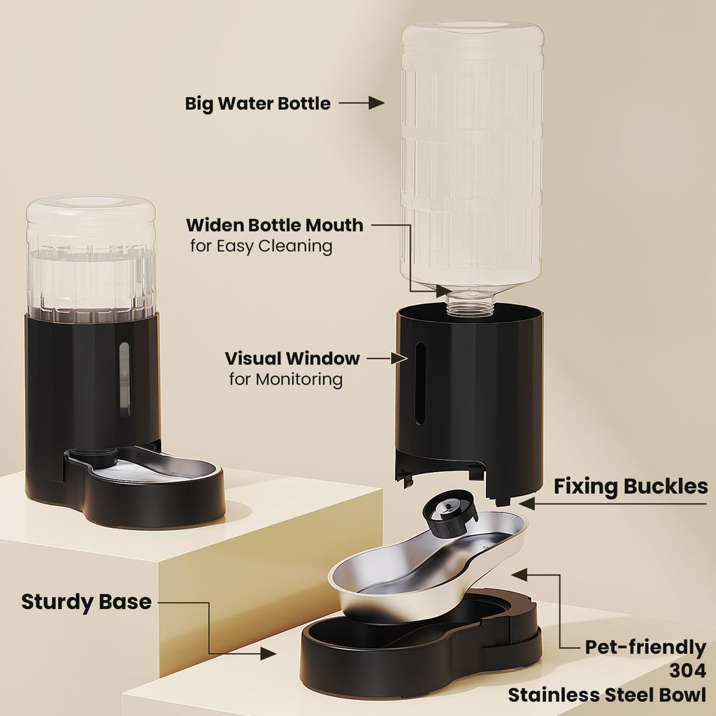 Gravity Dog Water Bowl Dispenser 8L Black X263474