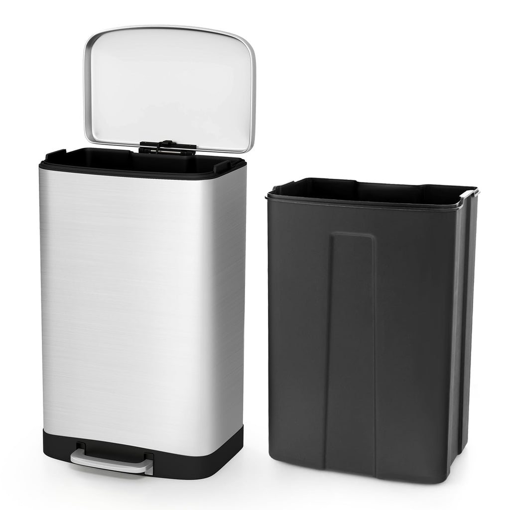 13.2 Gal Stainless Steel Step-on Trash Can K29284