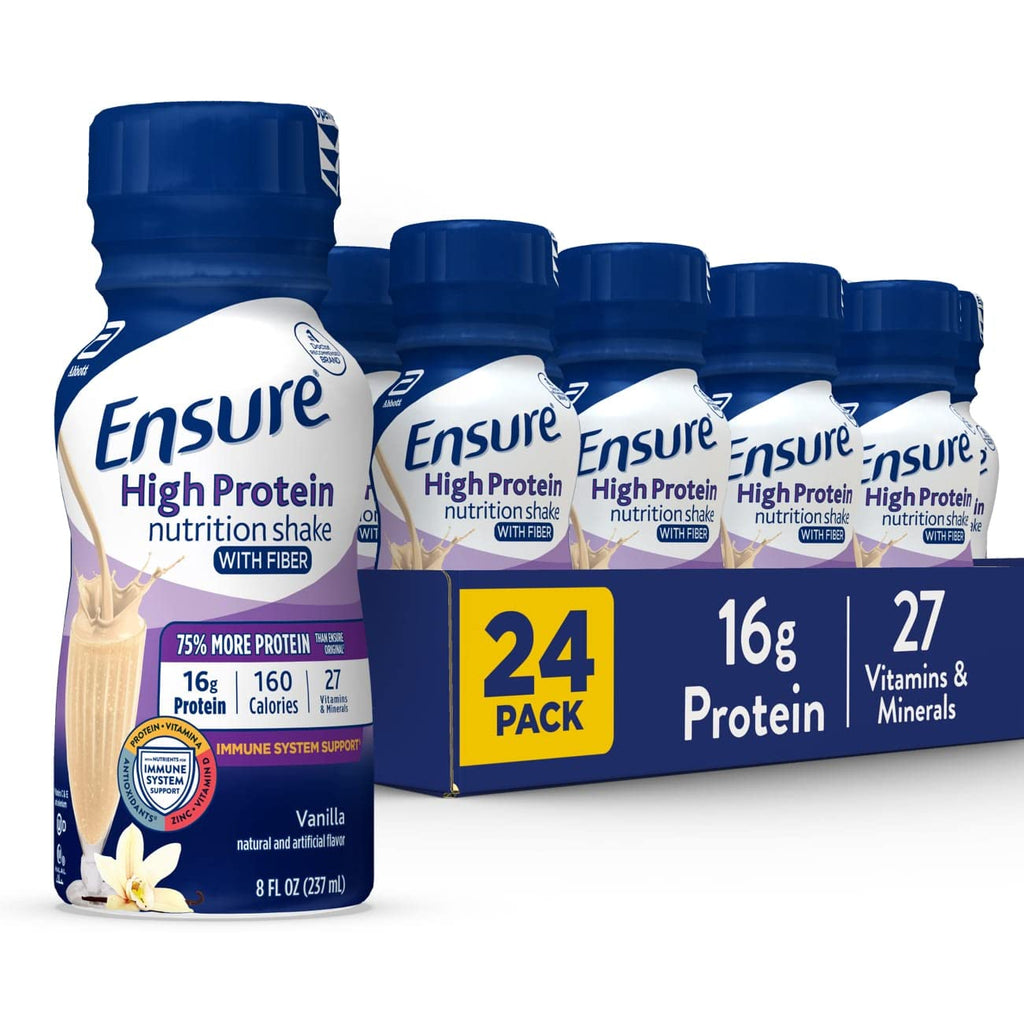 High Protein Nutritional Shake With Fiber, 16g Protein, Meal Replacement Shake, 24 Pack D493