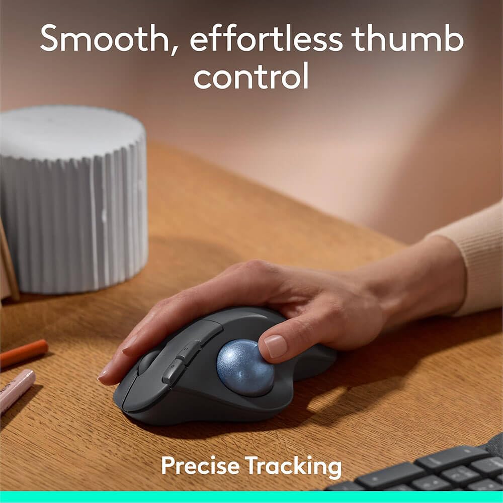 Wireless Ergonomic Trackball Mouse Black Z11439