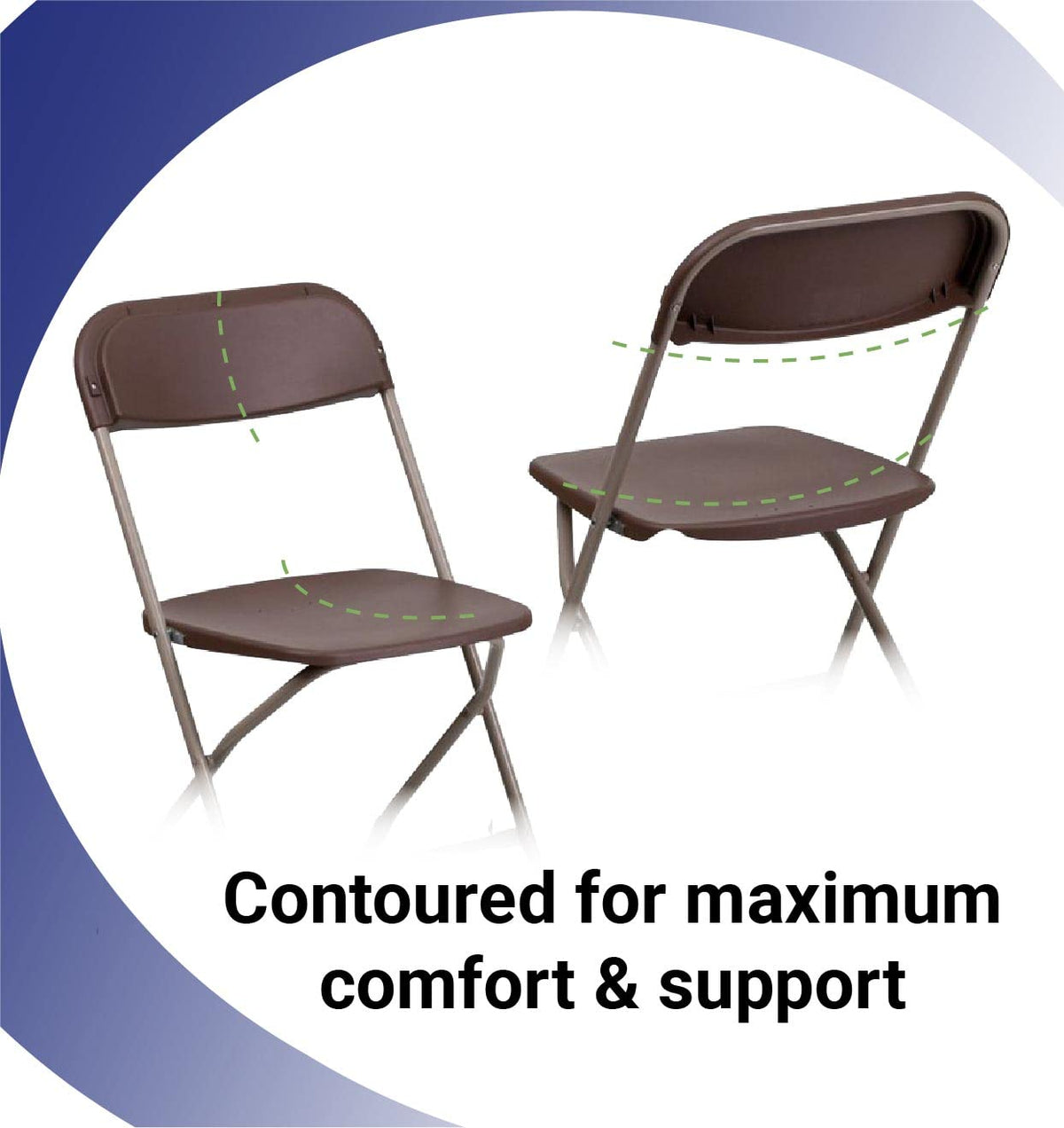 Brown 10pk Stackable Folding Chairs X34617