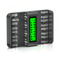 16 Bay AA AAA C D NiMH Battery Charger with LCD Display L805