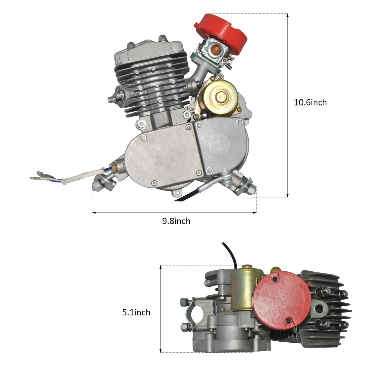 80cc 2-Stroke Air-Cooled Bicycle Engine Kit W589249