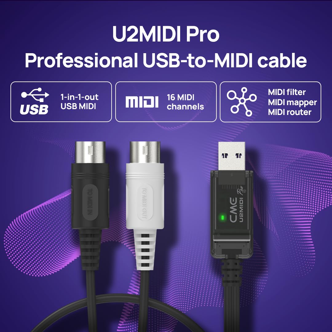 High-Speed USB MIDI Cable with Filter and Mapper F90829