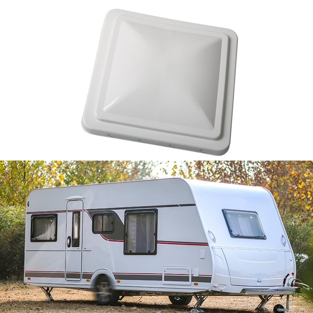 14 Inch White Impact-Resistant RV Roof Vent Lid Cover A399
