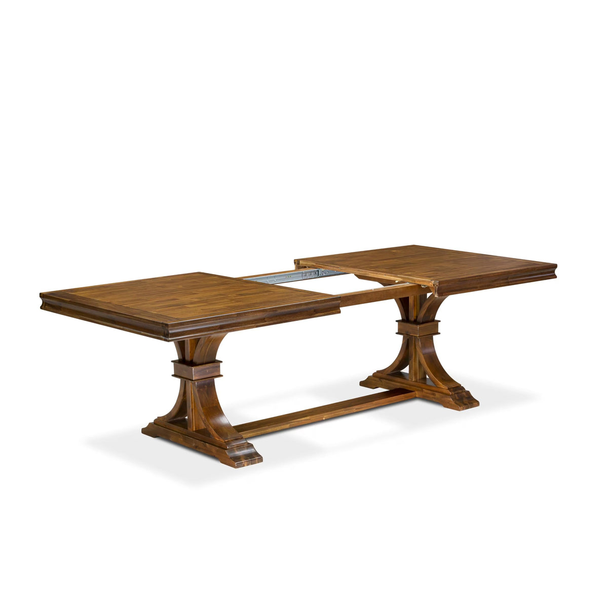 9 Piece Dining Table and 8 Beige Polyester Fabric Chairs Y459987