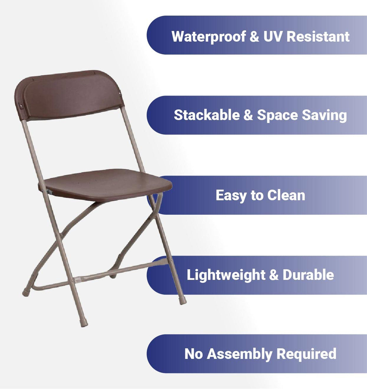 Brown 10pk Stackable Folding Chairs X34617