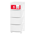 White 4 Drawer Slim Narrow Storage Organizer W7040
