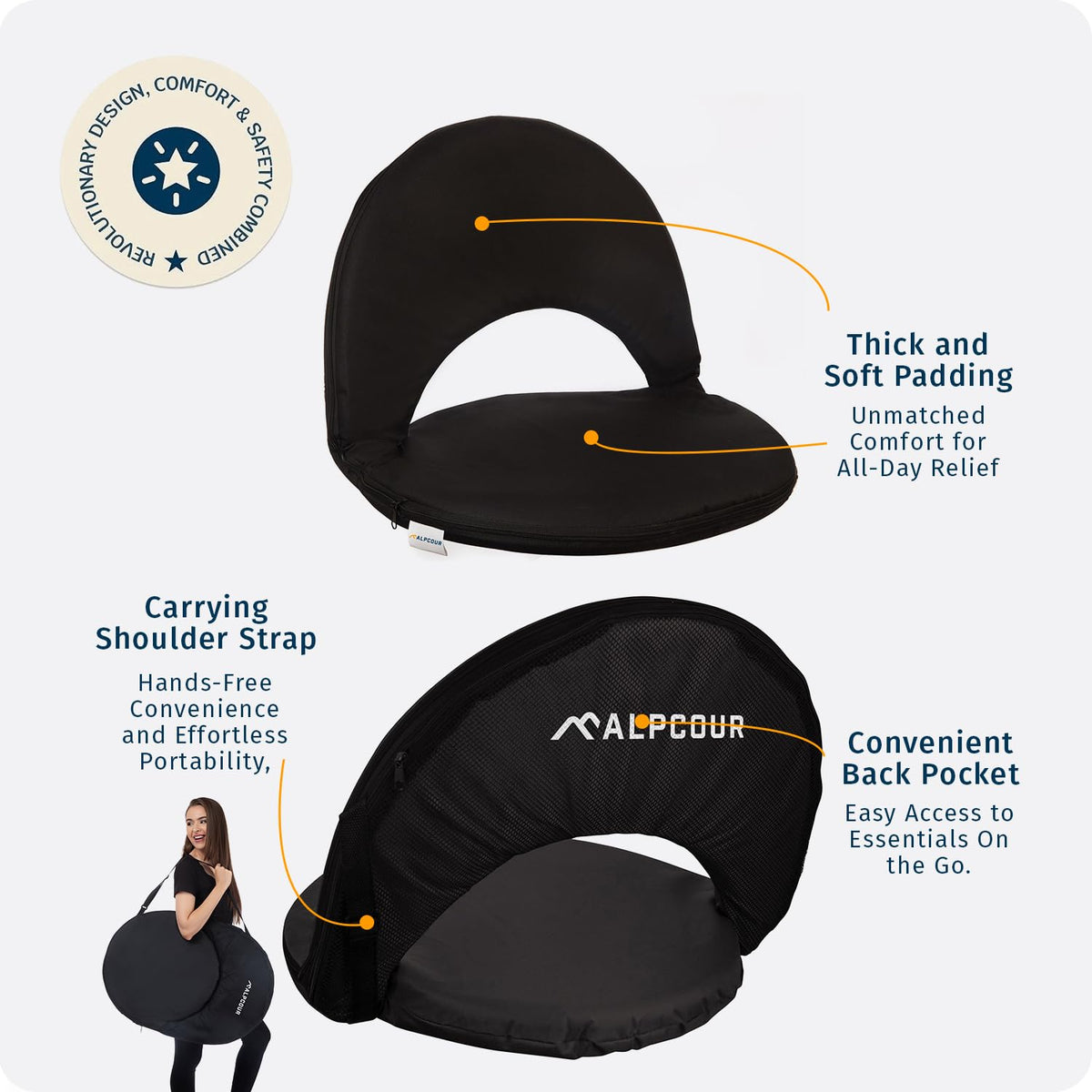 Folding Waterproof Reclining Stadium Seat R397941