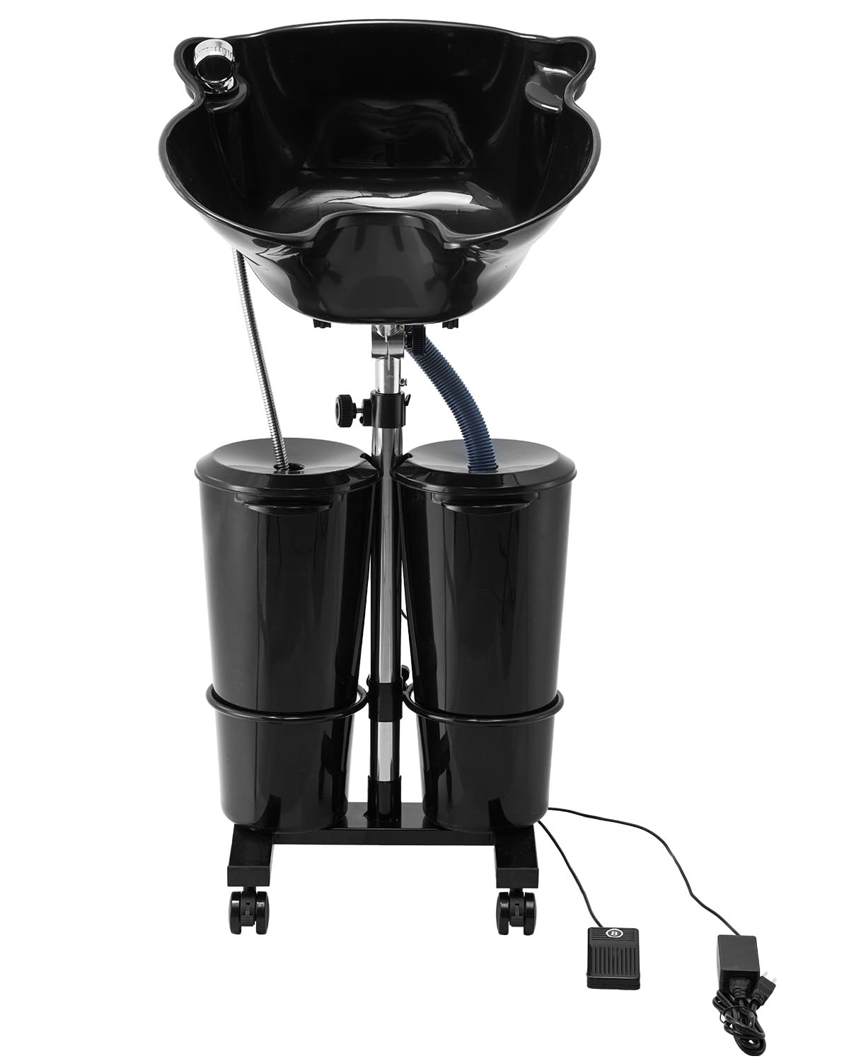 Portable Shampoo Bowl with Electric Pump, 2 Buckets, Black K6073