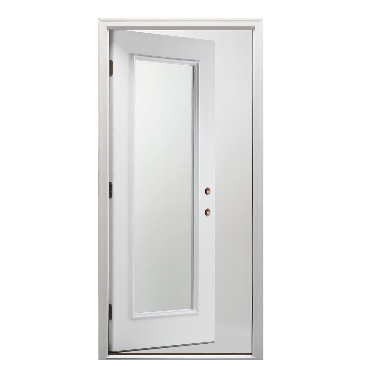 Fiberglass Smooth Primed Left Hand In-Swing Prehung Front Door Full Lite Clear Glass 32" x 80" T4863