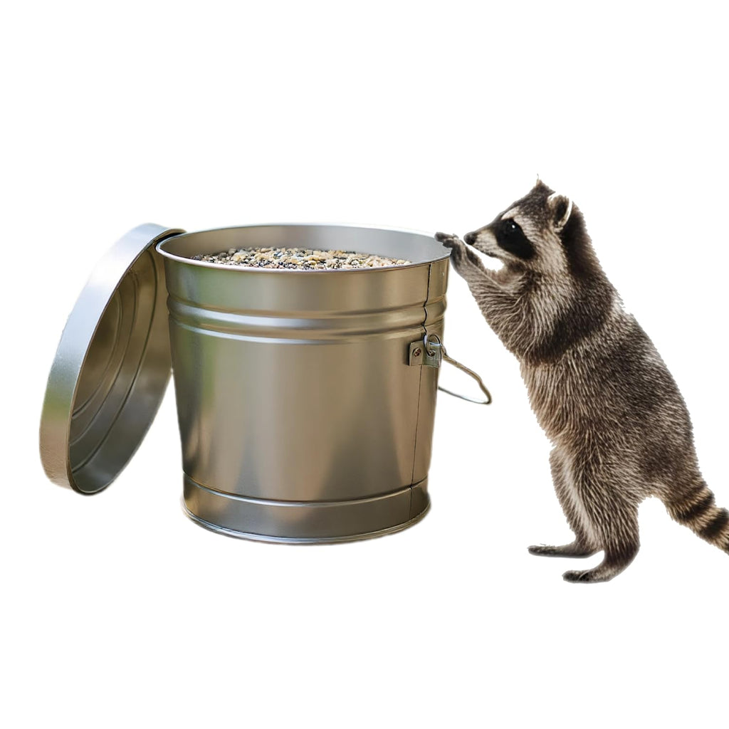 6-Gallon Galvanized Steel Locking Lid Trash Can P6047