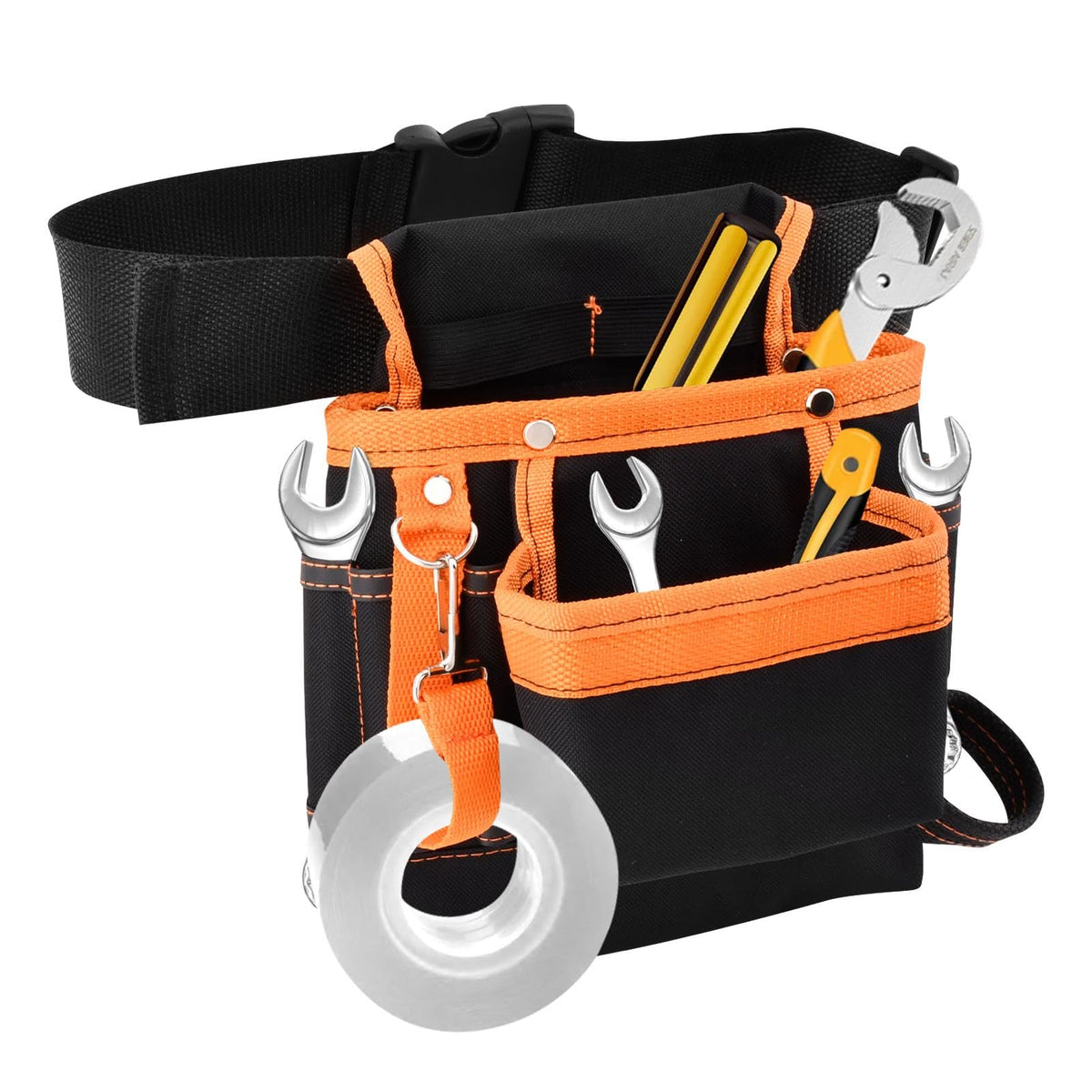 8 Pockets Tool Pouch Utility Waist Bag with Adjustable Belt T125