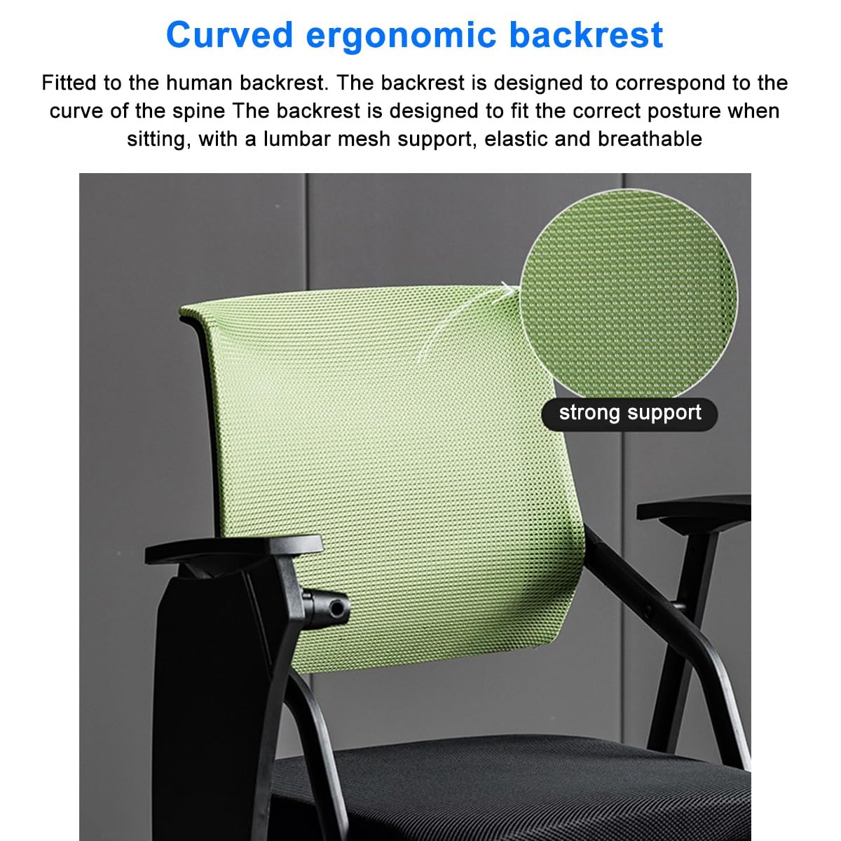 Folding Ergonomic Mesh Office Chair with Armrest K66023