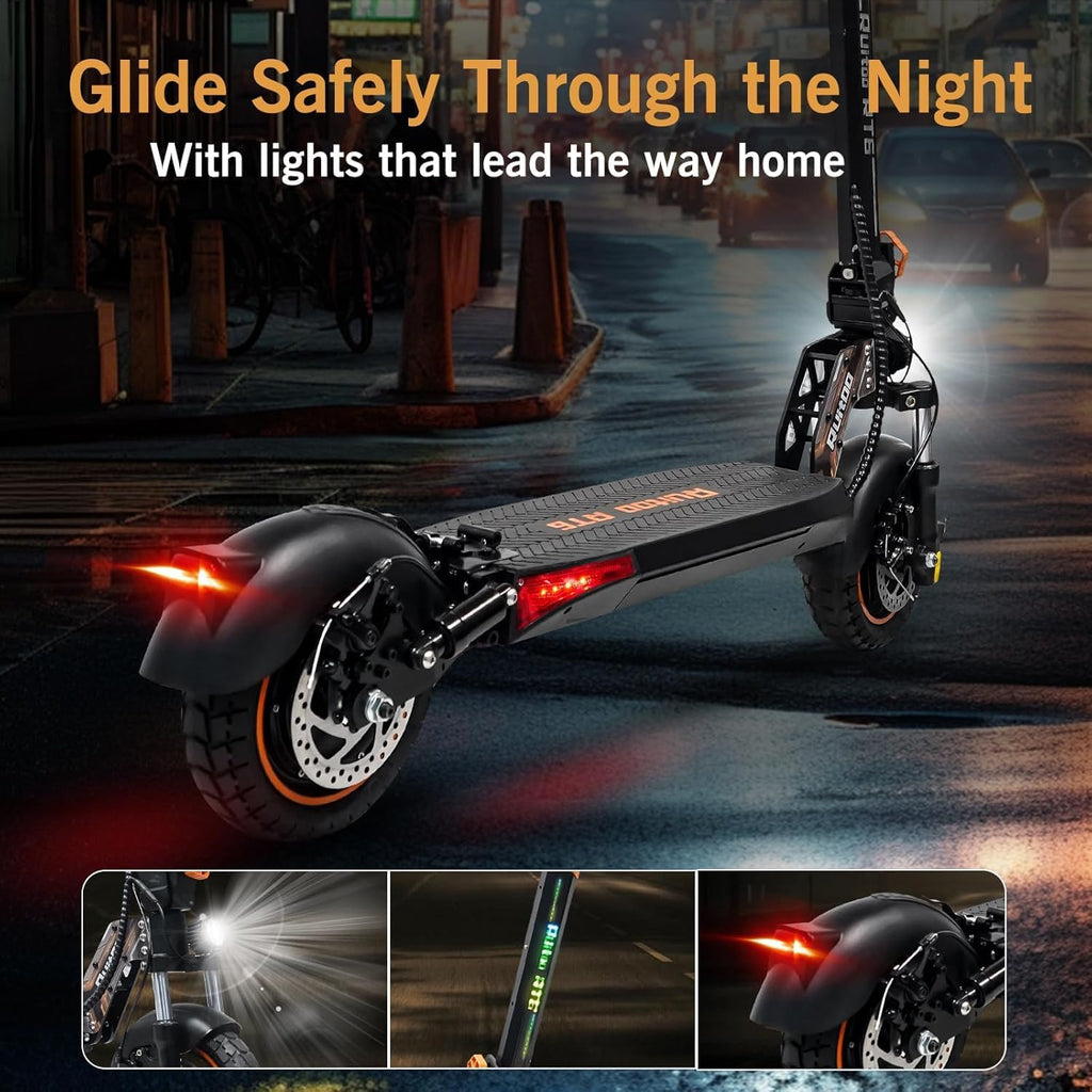 800W 35 Miles 30 MPH 10" Off-Road Folding Electric Scooter F597