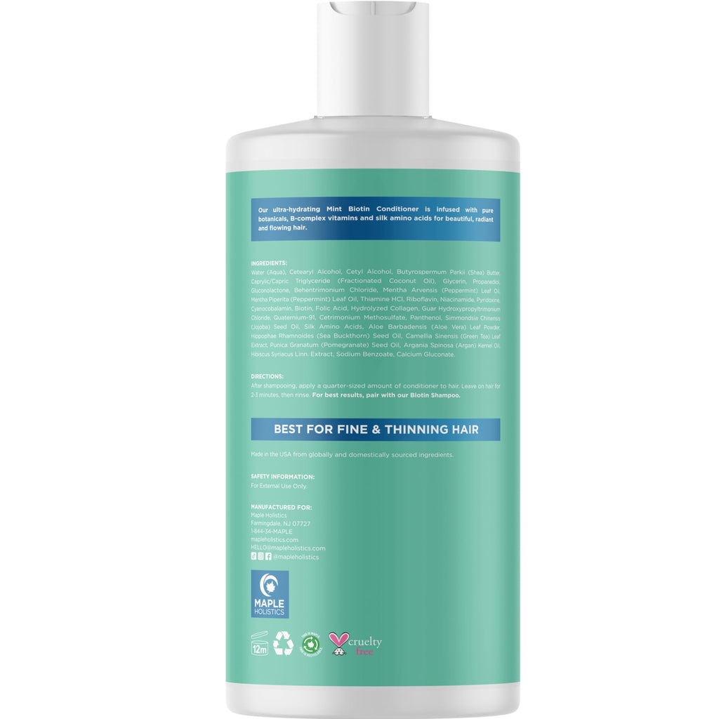 Sulfate Free Biotin Rosemary Peppermint Shampoo and Conditioner Set Q746692