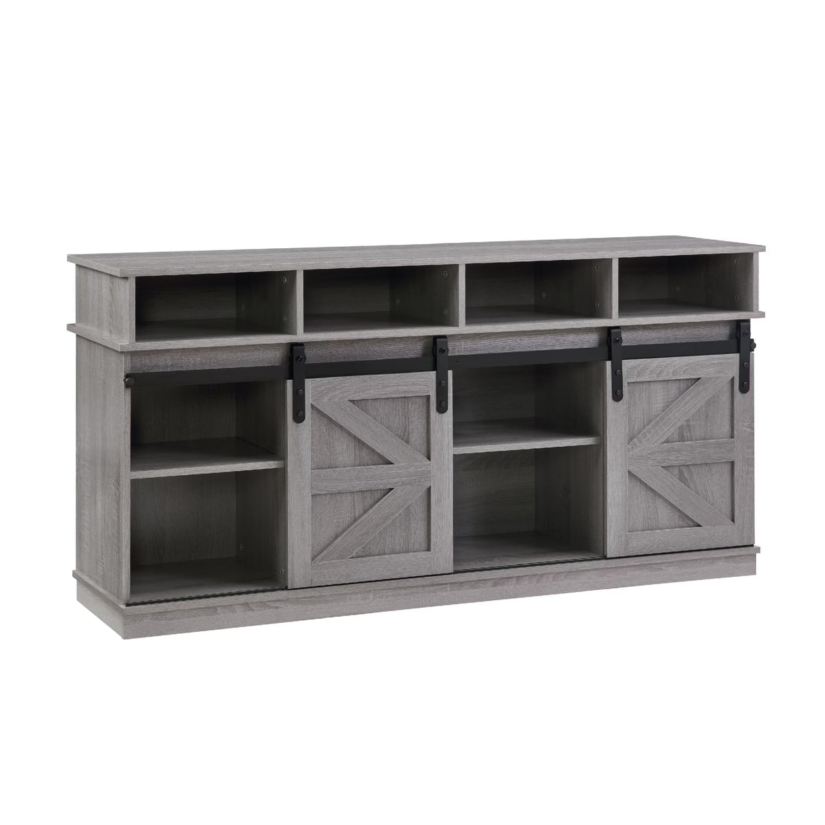 Grey Sliding Barn Door TV Stand N6997
