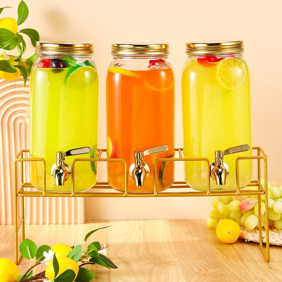 80 oz Glass Beverage Dispenser with Stand U46611