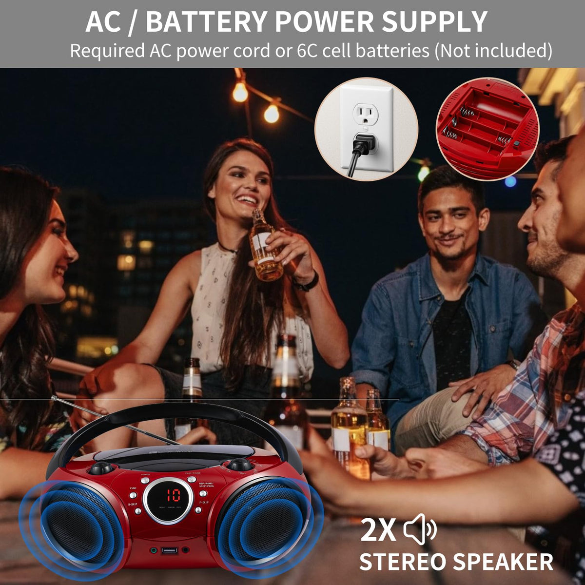 Portable CD Player Boombox N963305