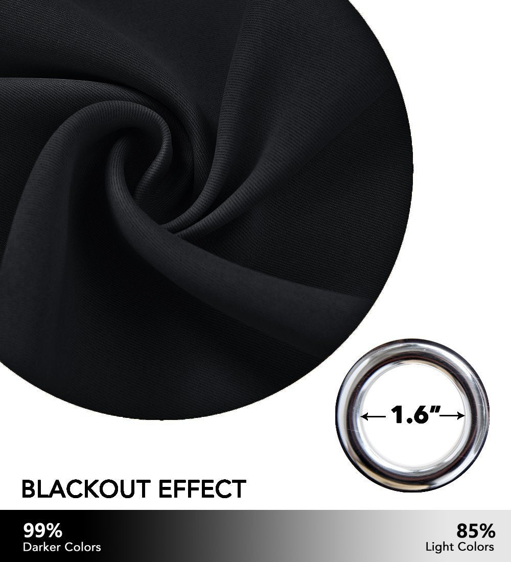 Black Room Divider Curtain 7' x 8.3' 1 Panel N741