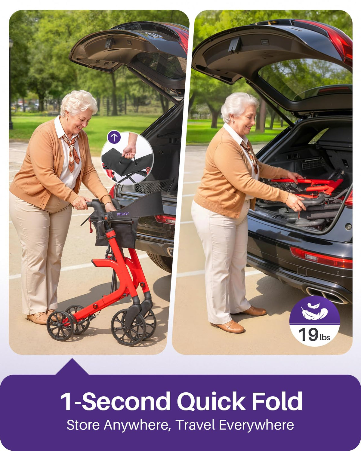 Bariatric Rollator Walker with Seat I98424