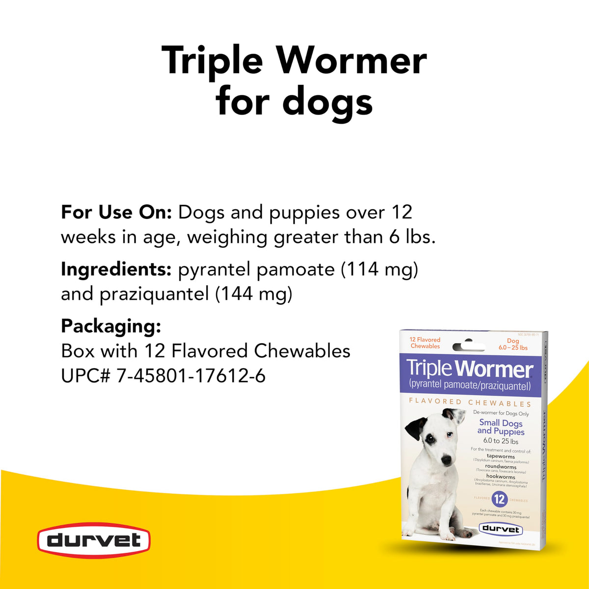 Triple Wormer Tablets for Puppies and Small Dogs W944