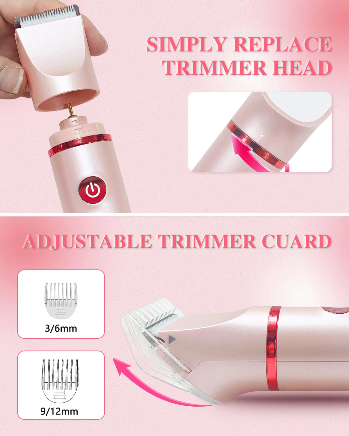 3-in-1 Rechargeable Waterproof Bikini Trimmer Y2460