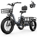 20" Fat Tire 1000W 48V Step-Thru Electric Tricycle with Basket I134620