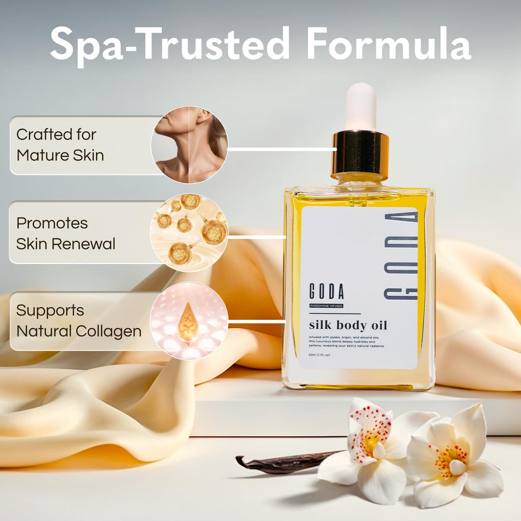 Pheromones Perfume + Silk Body Oil Bundle Floral Fragrance with Jasmine & Rose Hydrating Body Oil 100ml Vegan L2866