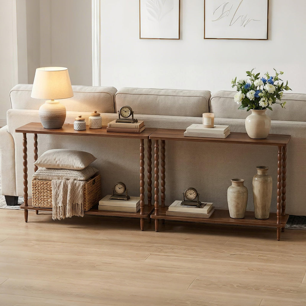 39.4'' 2-Tier Mid-Century Console Table H398751