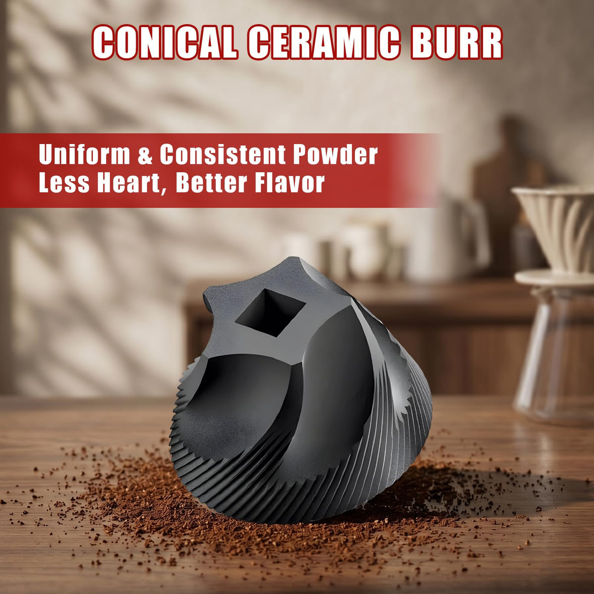 Electric Coffee Grinder with Conical Ceramic Burr E582