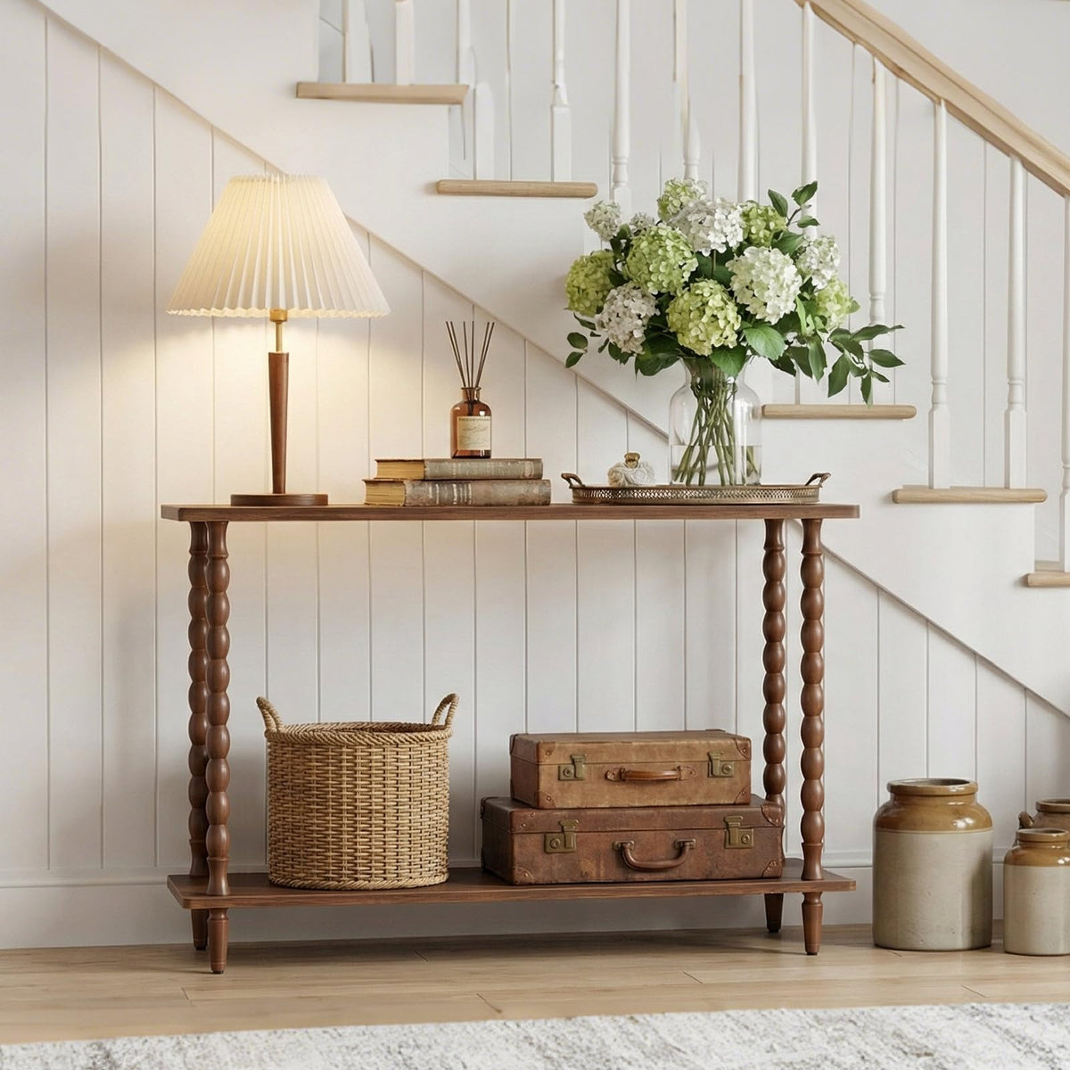 39.4'' 2-Tier Mid-Century Console Table H398751