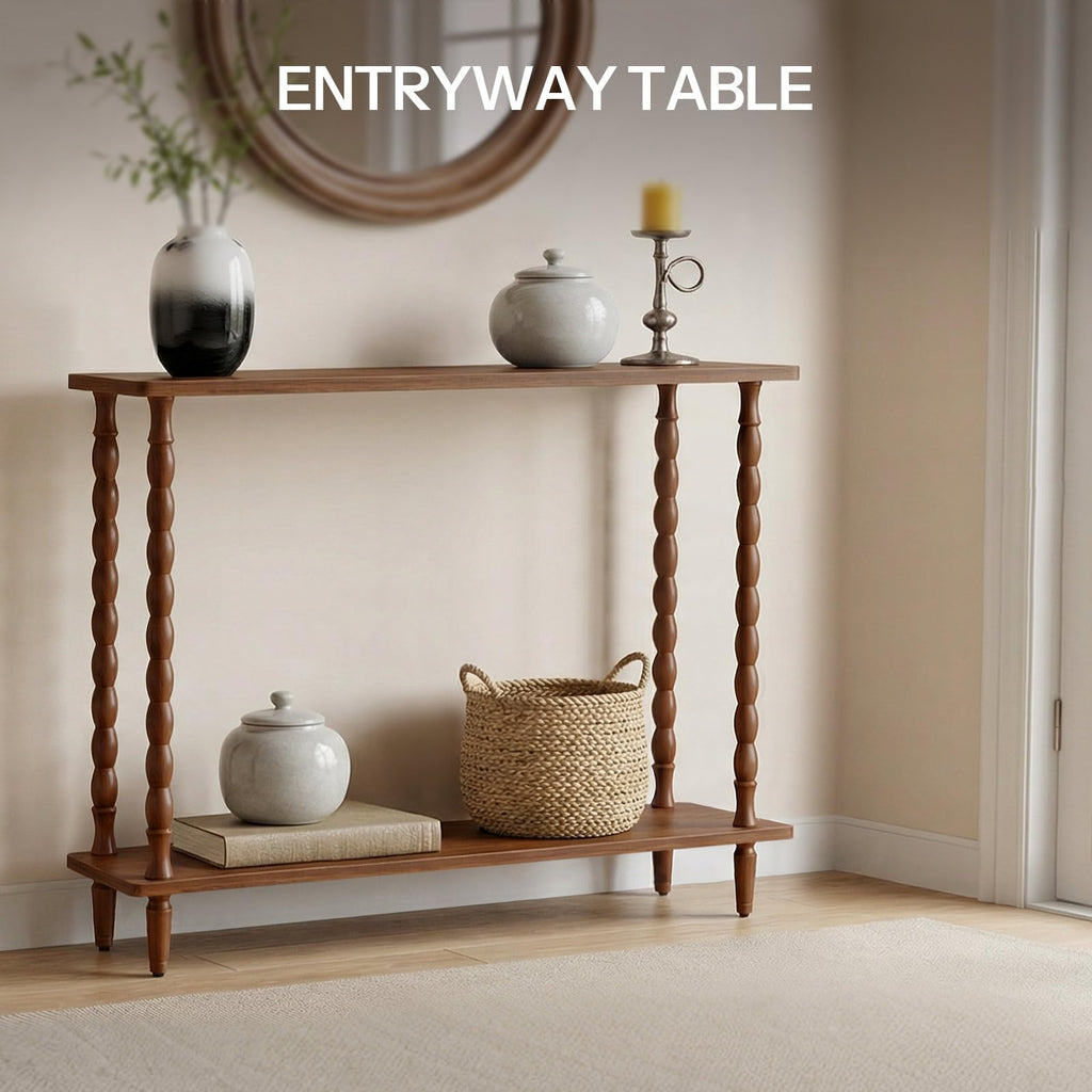39.4'' 2-Tier Mid-Century Console Table H398751