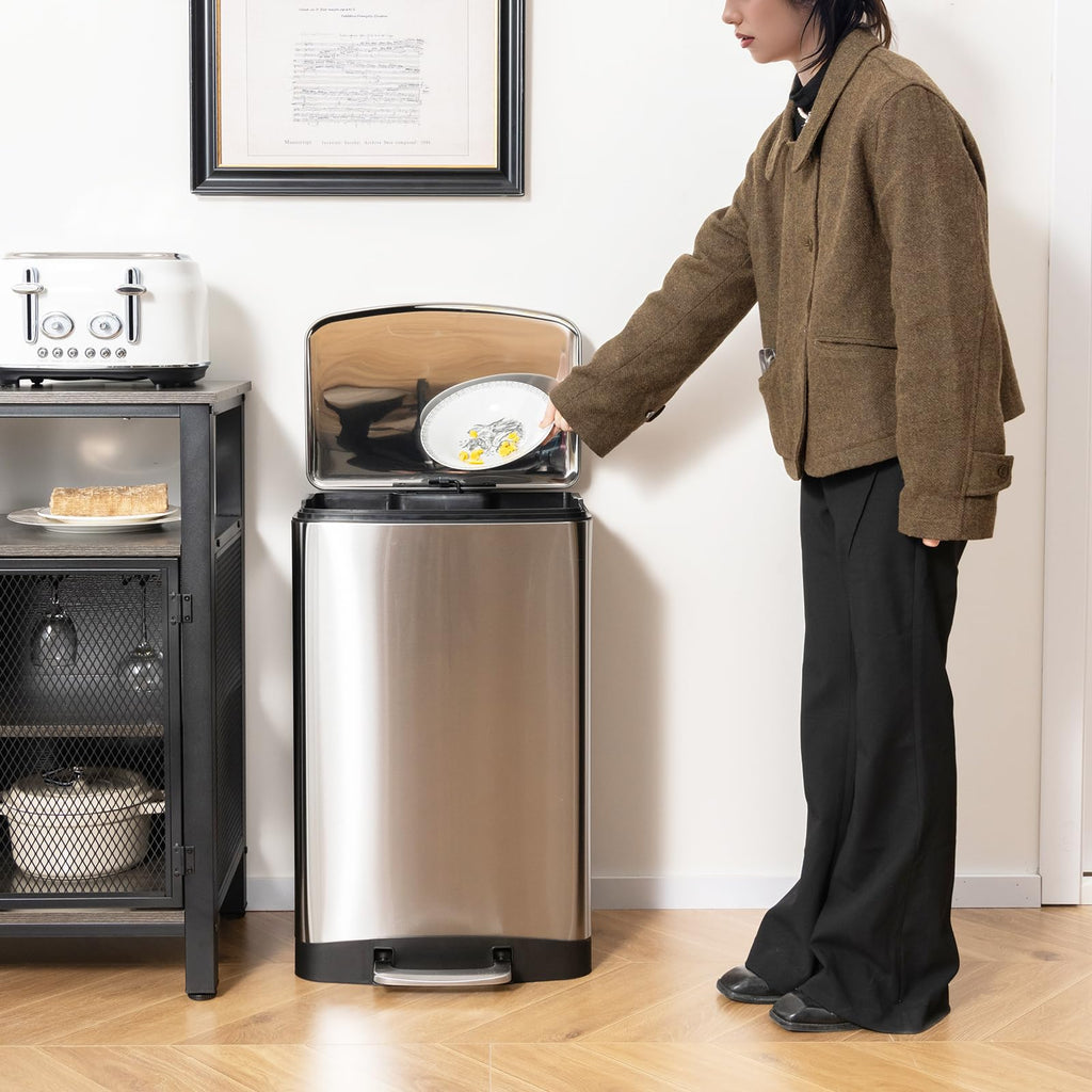 13.2 Gal Stainless Steel Step-on Trash Can K29284