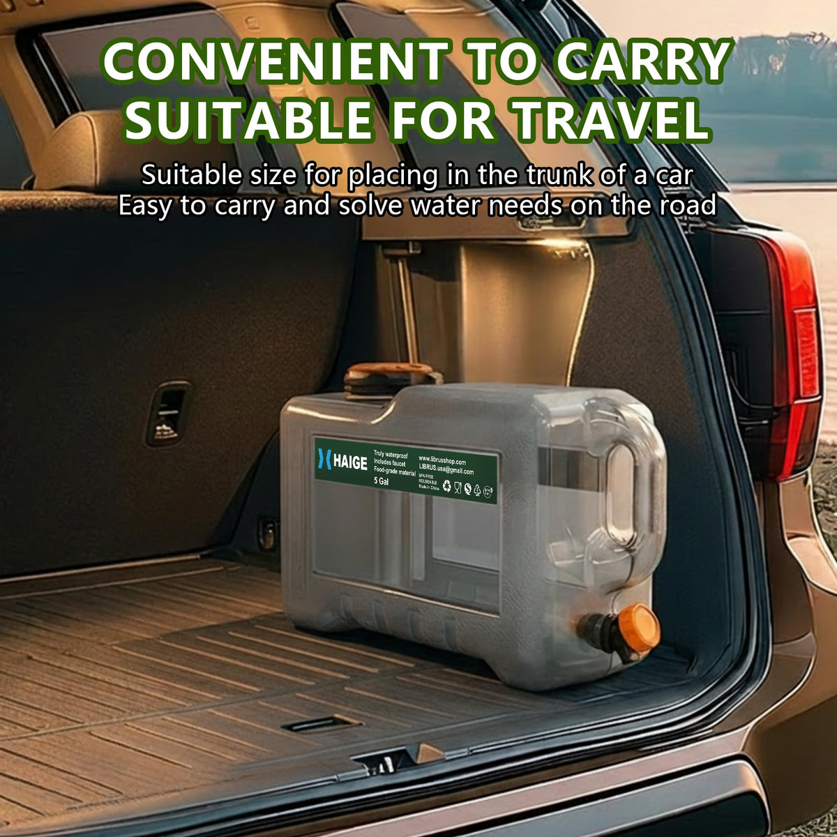 5 Gallon BPA-Free Portable Water Jug with Spigot K183